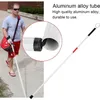 Polos Trekking Alumínio Dobrável Reflexivo Cane Portátil Anti-Guide Walking Stick para visão deficientes e pessoas cegas dobrar