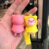 Mignon 3D Imperméable Cochon Porte-clés Sangle Kawaii Dessin Animé Animal Silicone Sac À Dos Pendentif Femmes Hommes Fille Dames Porte-clés Pet Cadeau G1019