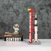 New Apollo Saturn V Outer Space Model Carrier Rocket Toy With Launch Tower Building Blocks For Kids Adults Toys Gift AA220303