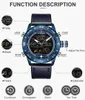LMJLI - Mens Watches Top Brand NAVIFORCE Fashion Sport Watch Men Waterproof Quartz Clock Military Wristwatch With Box Set For Sale