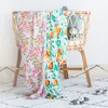 Swaddle en coton de bambou Nourrissons Couverture en mousseline peinte design Baby Swadding Babys Nouveau-né Salle de bains Serviettes de bain Robes Mousselines Couvertures photo wmq875