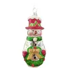 Christmas decorations scene layout ornament Small gift pendant Snowman with wreath