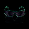 Голосовое управление светодиодным двойным цветным свечением El Glasses Heade Light UP мигающий мигание солнцезащитные очки вечеринка