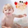 Очаровательны Crab Bubble Machine Music Bubble Maker Ванна Детская Ванна Ванна Весело Красные пластиковые игрушки