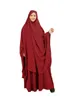 رمضان عيد مبارك 2PCS مجموعات تنانير nida الخفافيش الأكمام العربية الفستان maxi abaya hijab kimono long vestidos islamic djellaba robe incly clothing