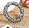 White Brown Leopard Telephone Wire Cord Coil Elastic Hair Ties Women Girls Hairbands Bracelet Stretchy Hair Scrunchies Accessory