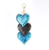 New Heart Sequin Sleutelhanger Sleutelhanger Ringen Party Favor Moederdag Valentijnsdag Kerstcadeau voor meisjes Dames RRA12606