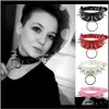 & Pendants Jewelryleather Choker Collar For Women Goth Punk Necklace Black Spiked Harajuku Chokers Necklaces Belt Sexy Chocker Party Club Jew