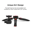 Andoer H20 Mini Tabletop Tripod Portable Foldable Phone Camera Stand With Removable Ball Head 1/4 Inch Screw Tripods Loga22