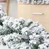 2.7 M igła sosnowa Garland Christmas Decor Bar Topy Wstążka Śnieg Tipped Green Drzewo Ozdoby Xmas Party Supplies 211019