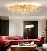 Nya Crystal theileLights ljuskronor Luxury Golden Branch Crystal Fixture Living Room Hotel Lobby Island Decoration Light