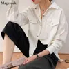 Plus Storlek Bomull Vit Blus Kvinnor Vår Casual Loose Kvinna Blusar Toppar Långärmad Office Ladies T Shirts Femme Blusas 12889 210512