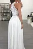 Women Chiffon Dress Fashion Lace Maxi Ladies Backless Sexy Hollow Out Skinny Boho Elegant Evening Party Halter Female Clothing 210522