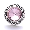 Charms con bottoni a pressione colorati in argento retrò colorato Risultati dei gioielli da donna Strass luminosi 18 mm Bottoni automatici in metallo Gioielli braccialetto fai da te