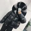 Real Fur Collar Winter Silver Down Kurtka Kobiety Biała Kaczka Kapturem Płaszcz Ladies Chic Dwustronny Oversize Outwear 210520