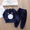 Baby jongen meisje kleding herfst pyjama set flanel fleece peuter kind warme nachtkleding winter kids home pak g1023