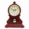 Nordic Retro Table Clock Silent Pendul Large Desk Clock American Vintage Bedroom Bedside Desktop Clock Living Room Presentidéer 211112