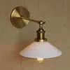 Lámpara de pared clásica pantalla de cristal blanco para sala de estar baño dormitorio E27 bombillas Led Bar Café Loft