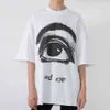 Bóg Eye Simple Style Męska koszulka Lato Oversized Tshirts dla Man Streetwear Odzież 210603