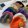 Bonnet/crâne casquettes hiver femme dames décontracté sourire Patch tricoté chapeau extérieur desserrer bonnets Skullies chaud Skullcap Gorras Pros22