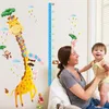 Carino Giraffa Altezza Grafico Wall Sticker Per Bambini Camere home Decor Cartoon Scimmia Altezza Righello Decalcomanie Wall Art Sticker Poster 210420