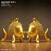 Китайский Feng Shui Golden Horse Slephant Статуя Успех Успех Домашняя Ремесла Счастливое богатство Статуэт офис Официальные Украшения Подарок 210607