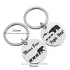 Rostfritt stål Papa Mama Bear Key Ring Animal Pattern Keychain Holder hänger Father Monther Fashion Jewely Will och Sandy