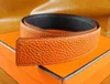 Riemen Mens Riem Mode Riemen Mannen Lederen Zwarte Business Riemen Vrouwen Grote Gold Buckle Dames Klassieke Casual Ceinture met Oranje Geen Doos