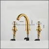Bathroom Sink Faucets Faucets, Showers & As Home Garden Brushed Gold Retro Short Style And Cold Basin Faucet1 Drop Delivery 2021 Rl9Ol
