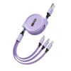 Multi Cables de carregador USB Retrátil Universal 3 em 1 Adaptador de Cabo de Carregamento Múltiplo / Android / Tipo C com Caixa de Embalagem