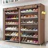 3/4/5/6/8 Layers Dustproof Assemble Shoes Rack DIY Home Furniture Non-woven Storage Shoe Shelf Hallway Cabinet Organizer Holder FHL275-ZWL701