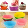 Silikonowe Muffin Cake Cupcake Cup Cits Case Case Pieczenia Maker Mold Taca Pieczenia Jumbo ZWL432