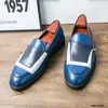 2022 Nowe Spiczaste kolory Patchwork Monk Strap Oxford Buty Mężczyźni Dorywczo Mokasyny Formalne Obuwie Sapatos Tenis Masculino