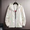 Giacche da uomo Giubbotto bomber oversize lucido Uomo Estate Shiny Protezione solare Abbigliamento Fashion Street Giacca a vento impermeabile Capispalla Uomo 7