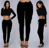 Women's Pants & Capris Casual Women 2021 Spring Autumn Fashion Drawstring Pencil Solid Color Plus Size Tight Trousers Female Summer H737