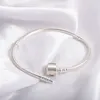 Bracciale con ciondolo a catena in argento massiccio 925 con logo S925 adatto perline fai da te bracciali regalo fatti a mano da donna