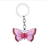 Emaille strass vlinder sleutelhangers charme sleutelhanger legering autohouder vrouwen tas hanger sleutelhangers mode-accessoires