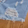 1-6Y enfant en bas âge bébé enfant filles vêtements ensemble automne printemps à manches longues dentelle bouffée t-shirt Denim Shorts tenues 210515