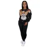 Women's Two Piece Pants Plus Size 2 Women Set Africa Clothing 2021 African Dashiki Fashion Suit Top And Trousers Party Lady Tracksuit Outfit