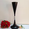 70cm lång bröllop blomma trumpet vas bord dekoration mittpiece vas metall hållare evenemang juldekoration