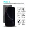 Dla iPhone'a 12 Pro Max XR XS 11 7 8 plus Anti-Spy Screen Protector Protector Protector Package