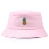 Män kvinnor ananas hink hatt hip hop fiskare panama hattar broderi bomull utomhus sommar avslappnad swag bob visor cap brim198g