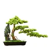 Decoratieve bloemen kransen Chinese stijl gesimuleerde planten gastrook dennen bonsai arts en ambachten dood hout boom-wortel snijwerk kunstmatig