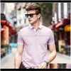 Tshirts Tees S Clothing Apparel Drop Delivery 2021 Mrmt Brand Summer Mens T Shirt Short Pure Color Lapel Tshirt For Male Selfcultivation Half