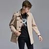 Men039S Trench Coats Men Jackor Luxury Solid Color Turndown Collar Mens och Single Breasted Slim Fit Male Plus Size Will229636640