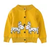 Wiosna Jesień Baby Boy Girl Puppy Płaszcz Ubrania Knit Cardigan Kids Kurtki 210521