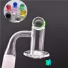 Empêcher les éclaboussures d'huile Quartz Banger Nail Beveled Edge + Carb Cap + Terp Pearls Avec 10mm 14mm 18mm Mâle Femelle Pour Dab Rig Water Bong