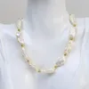 Collane con ciondolo 3 pezzi Collana con filo di perle d'acqua dolce Gioielli di perle bianche naturali 90035