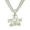 Iced Out Full Cubic 30 Billion Gang Pendant With 13mm Miami Cuban Chain Choker Fashion Hip Hop Jewelry Gift Necklaces