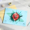 Flowers Pop Up Cards 3d Birthday Anniversary Gifts Peony Greeting Card for Congratulations Wedding Gratulation Valentine's Day Mom Wife Friend Family